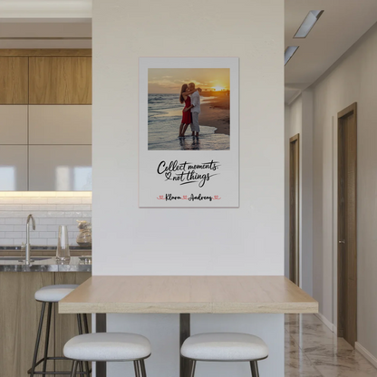 Magnet Poster Fotoboard Personalisiert für Paare mit Namen & Foto, eigener Spruch