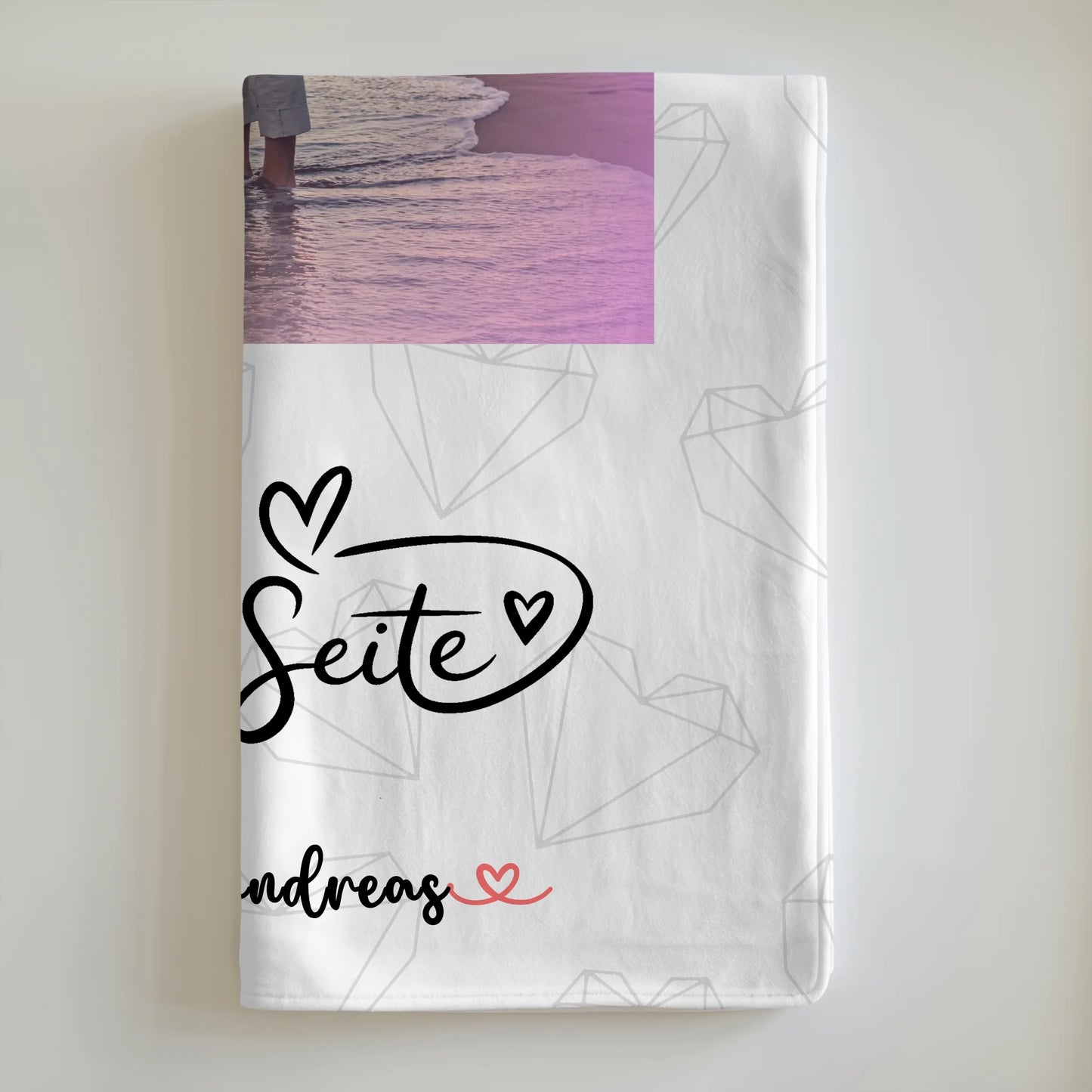 Personalisierte Kuscheldecke Mit Namen An Deiner Seite für Paare mit Foto & Wunschtext