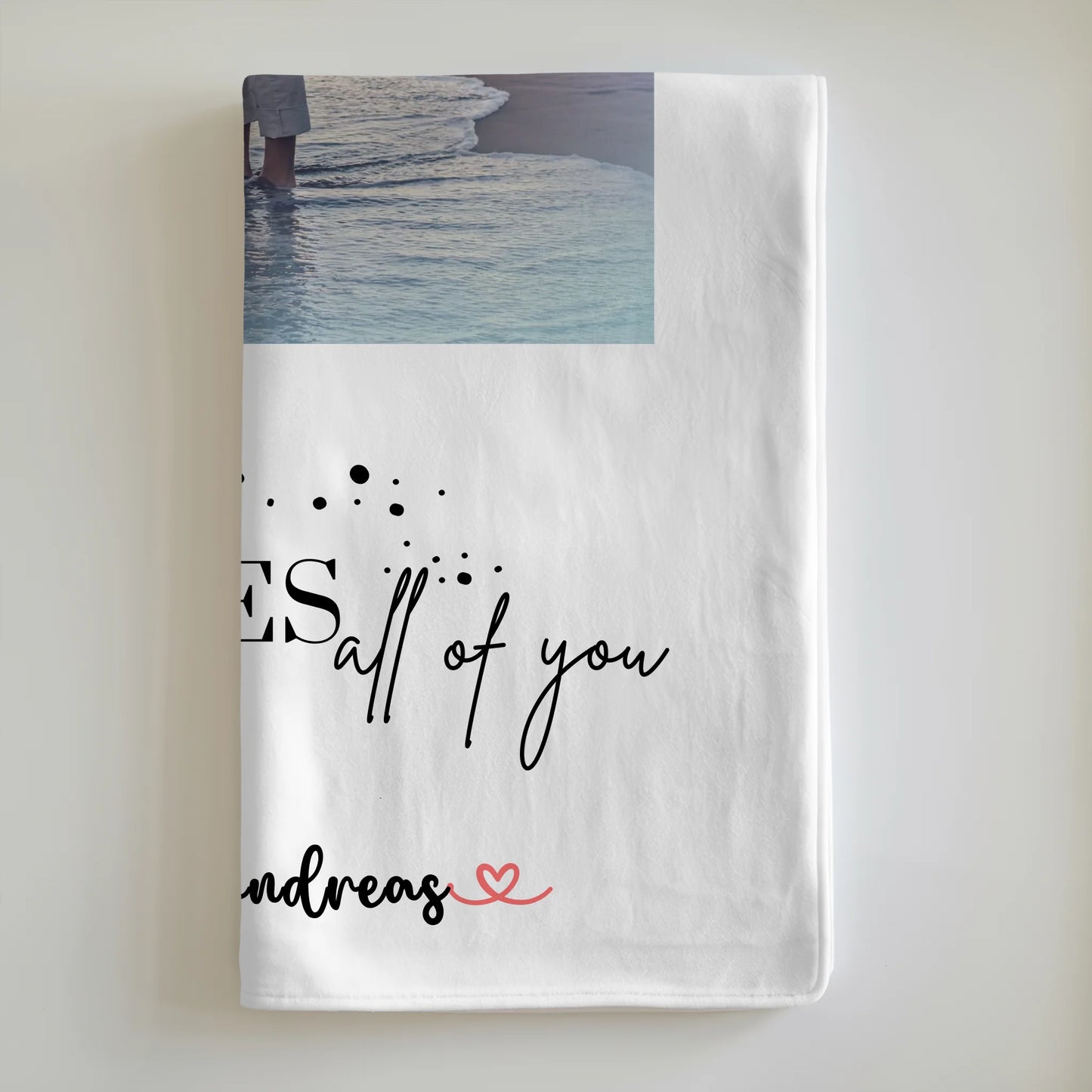Personalisierte Kuscheldecke Mit Namen für Paare Mit Foto All Of Me Loves