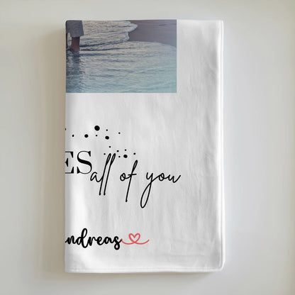 Personalisierte Kuscheldecke Mit Namen für Paare Mit Foto All Of Me Loves