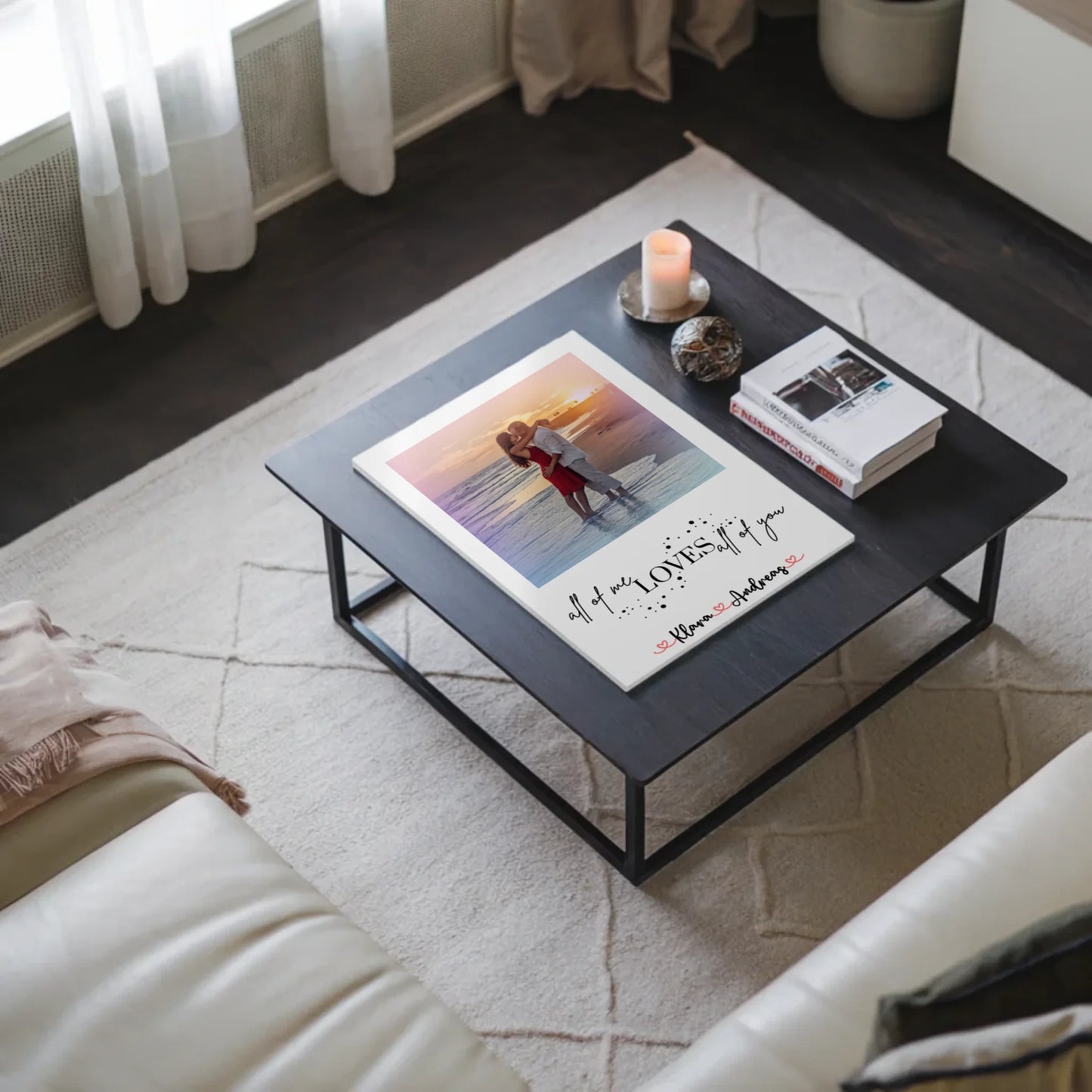 Magnetisches Fotoboard Wandbild All Of Me Loves All Of You Mit Foto & Namen