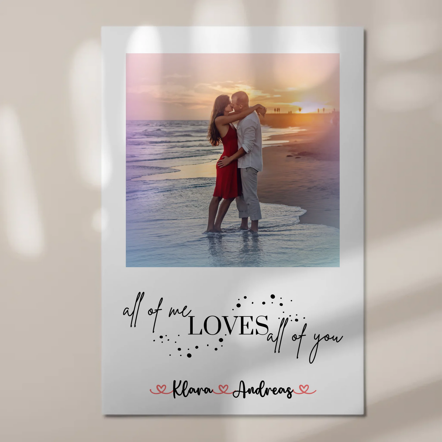 Magnetisches Fotoboard Wandbild All Of Me Loves All Of You Mit Foto & Namen