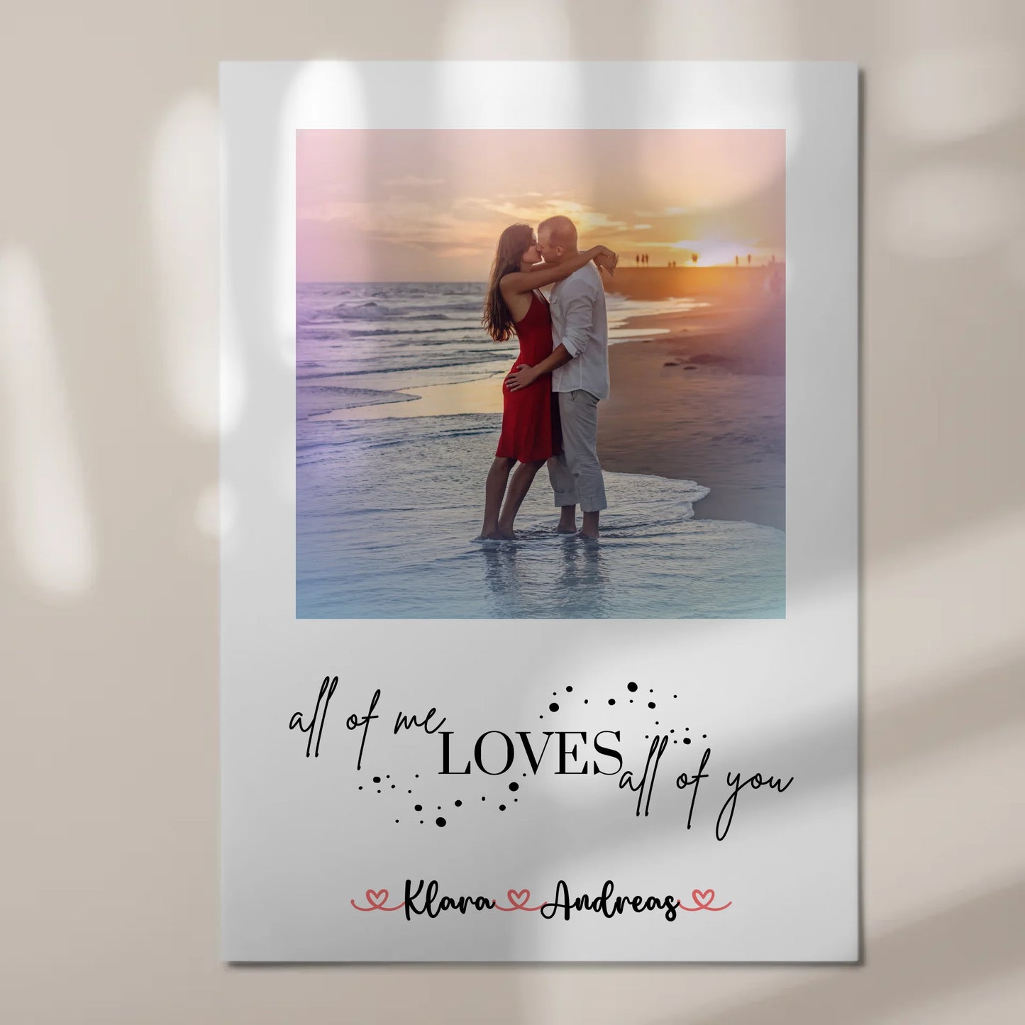 Magnetisches Fotoboard Wandbild All Of Me Loves All Of You Mit Foto & Namen