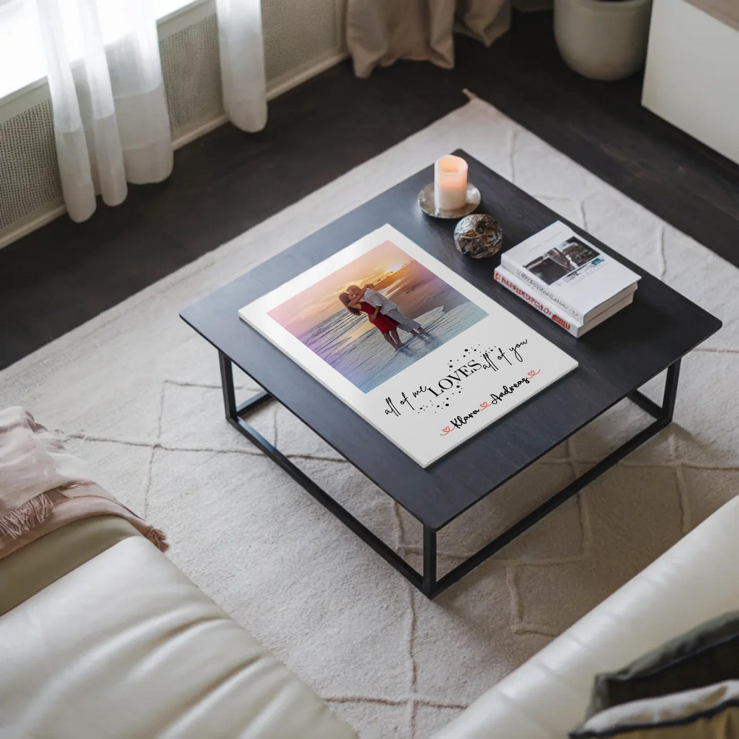 Magnetisches Fotoboard Wandbild All Of Me Loves All Of You Mit Foto & Namen