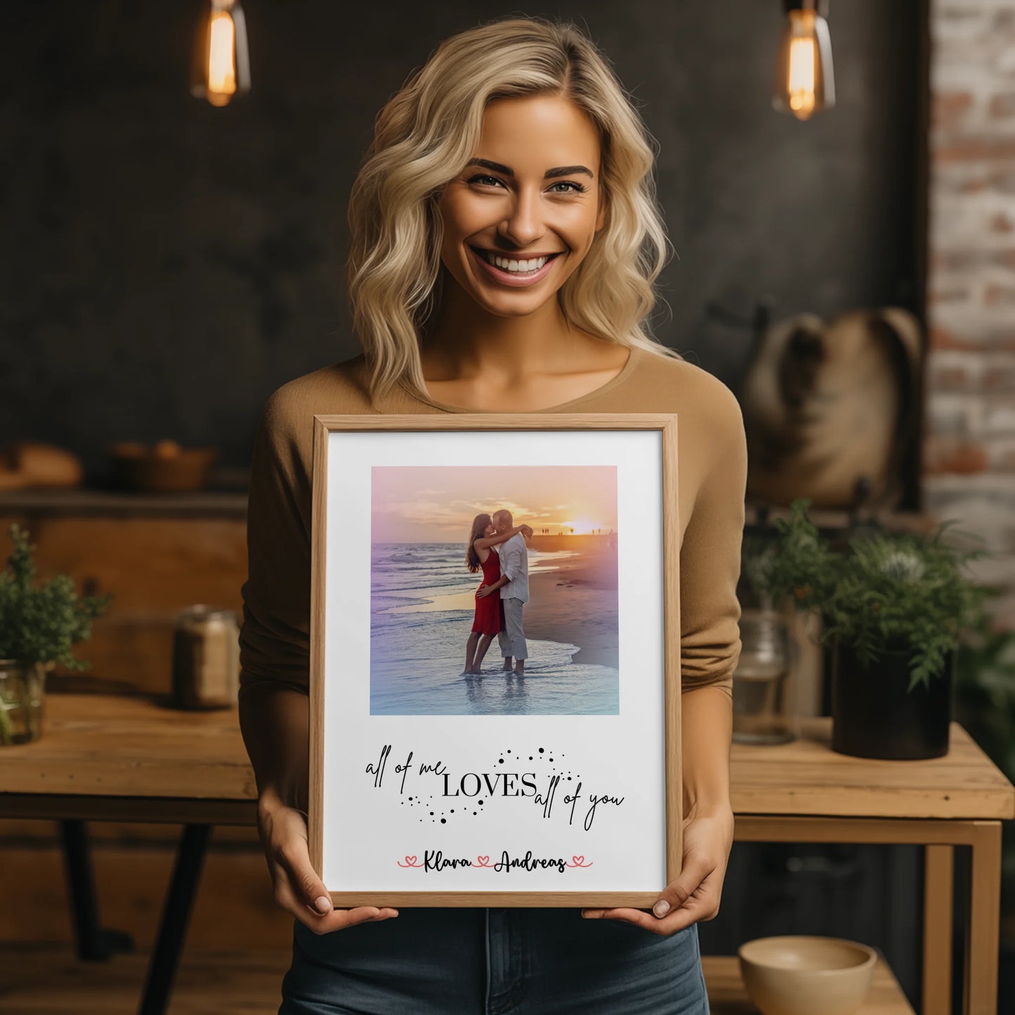 Liebesposter All Of Me Loves All Of You mit Foto für Paare, Namen & Wunschtext