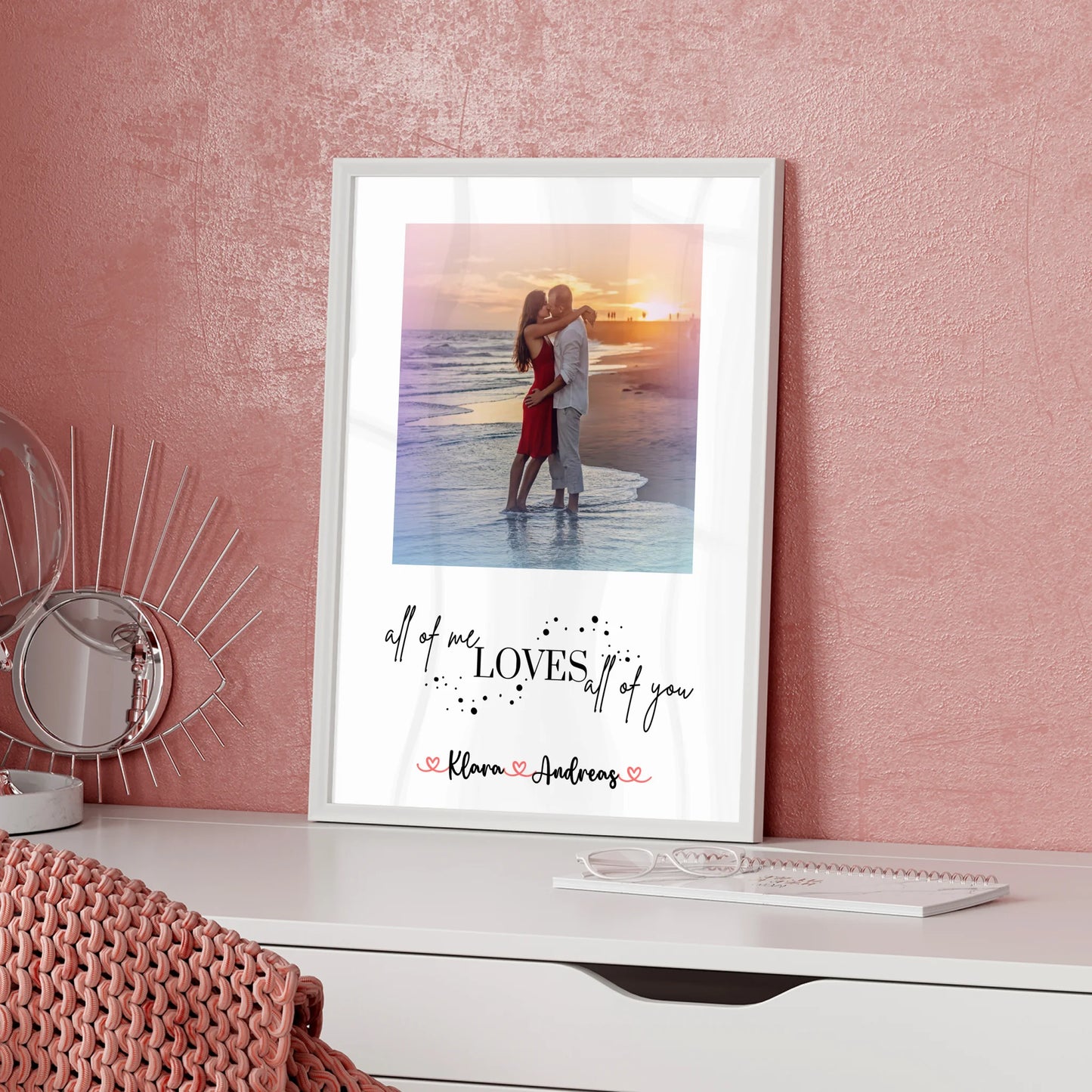 Liebesposter All Of Me Loves All Of You mit Foto für Paare, Namen & Wunschtext