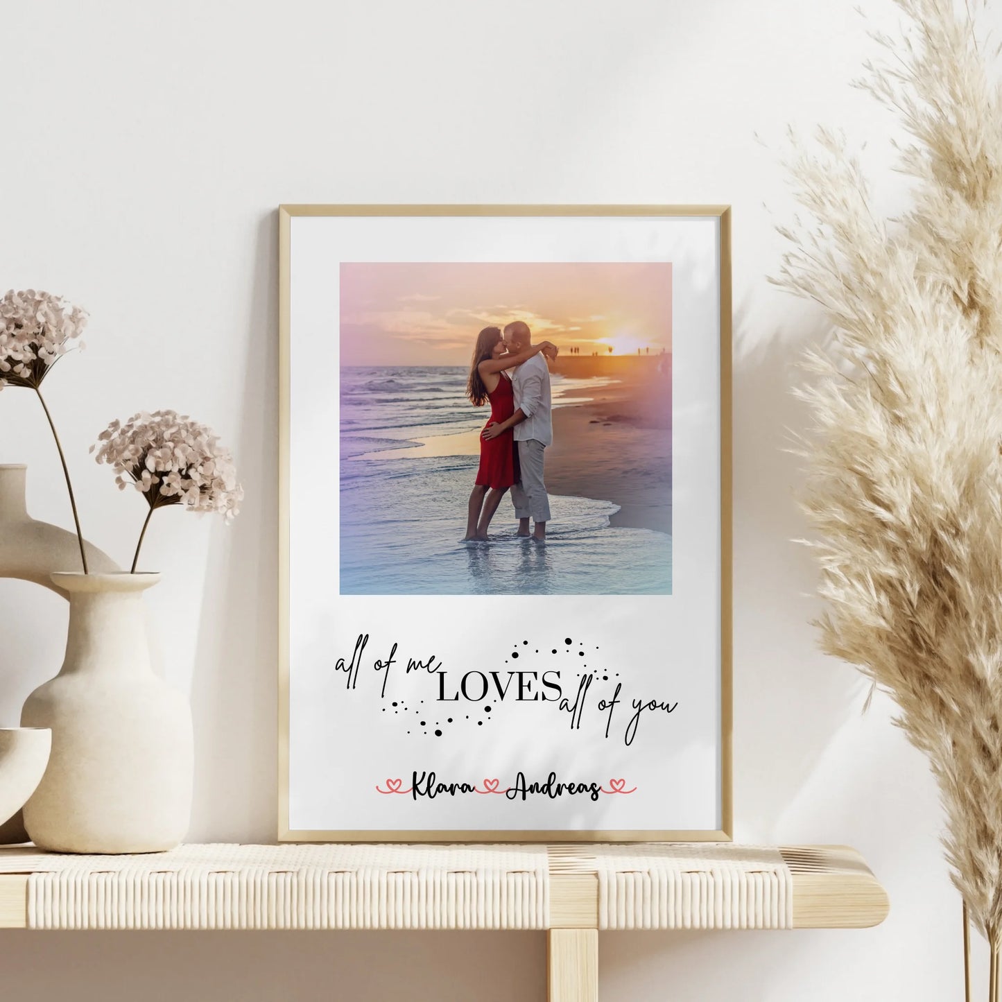 Liebesposter All Of Me Loves All Of You mit Foto für Paare, Namen & Wunschtext