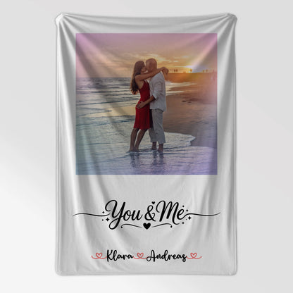 Decke Mit Namen Foto & Wunschtext personalisiert für Paare Home