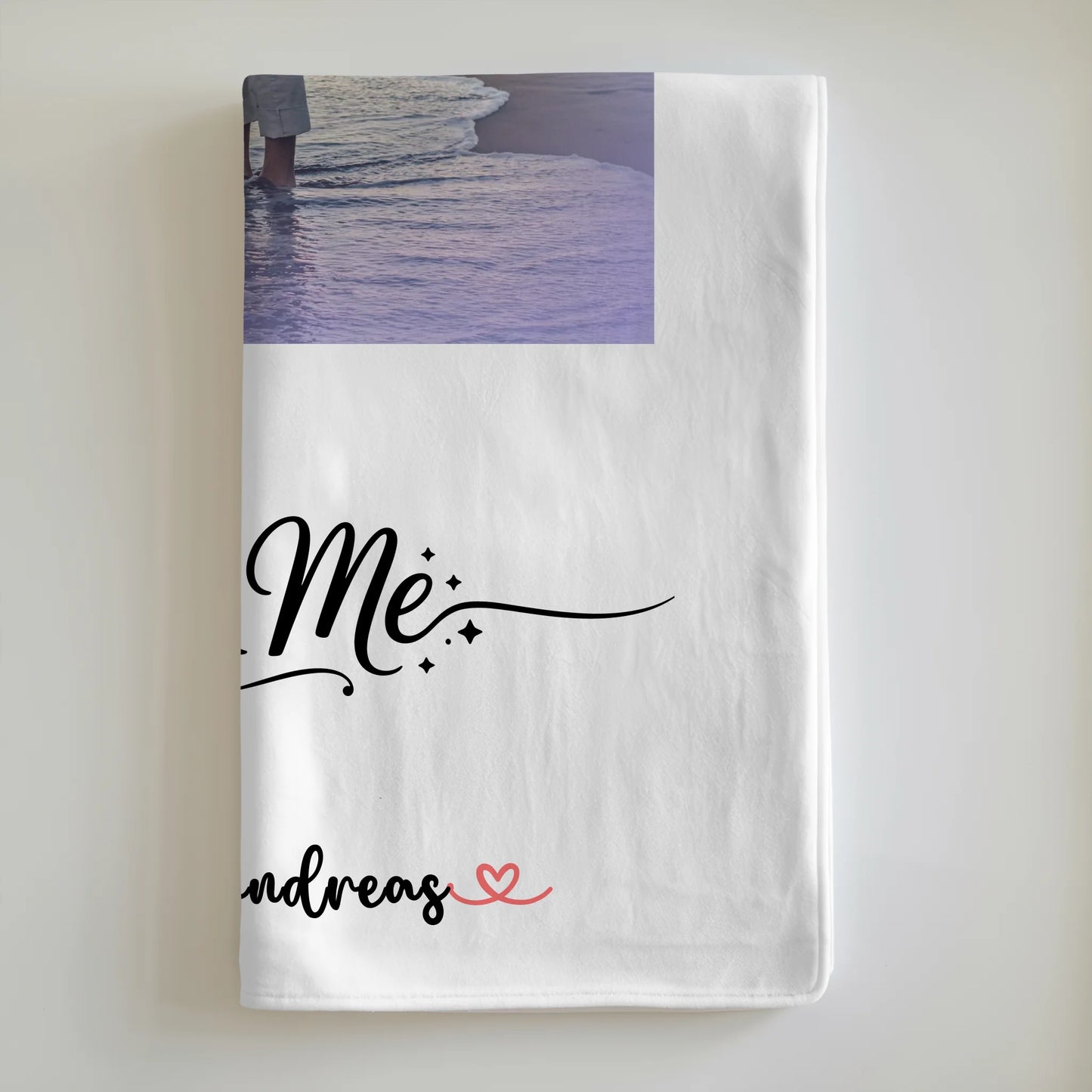 Decke Mit Namen Foto & Wunschtext personalisiert für Paare Home