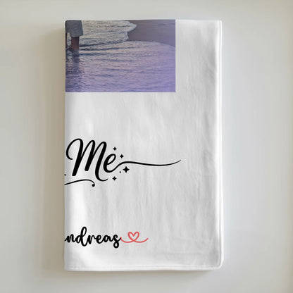 Decke Mit Namen Foto & Wunschtext personalisiert für Paare Home