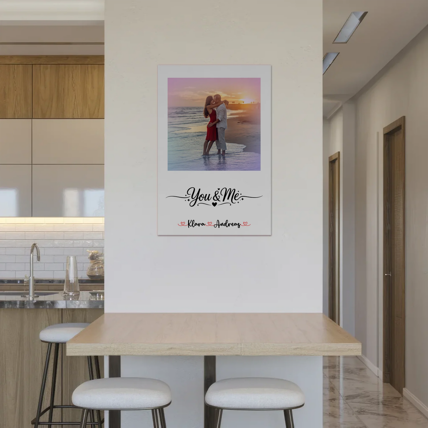 Fotoboard Poster Magnetisch Home Paare mit Namen Foto & Spruch