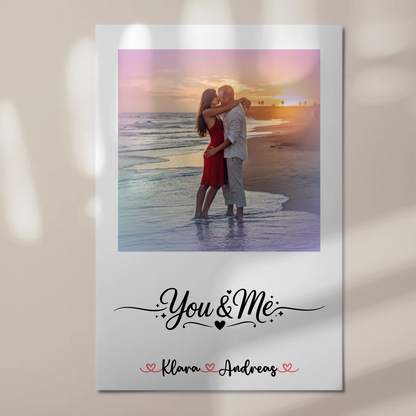 Fotoboard Poster Magnetisch Home Paare mit Namen Foto & Spruch