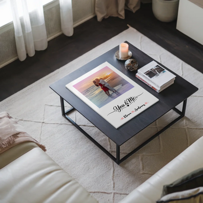 Fotoboard Poster Magnetisch Home Paare mit Namen Foto & Spruch