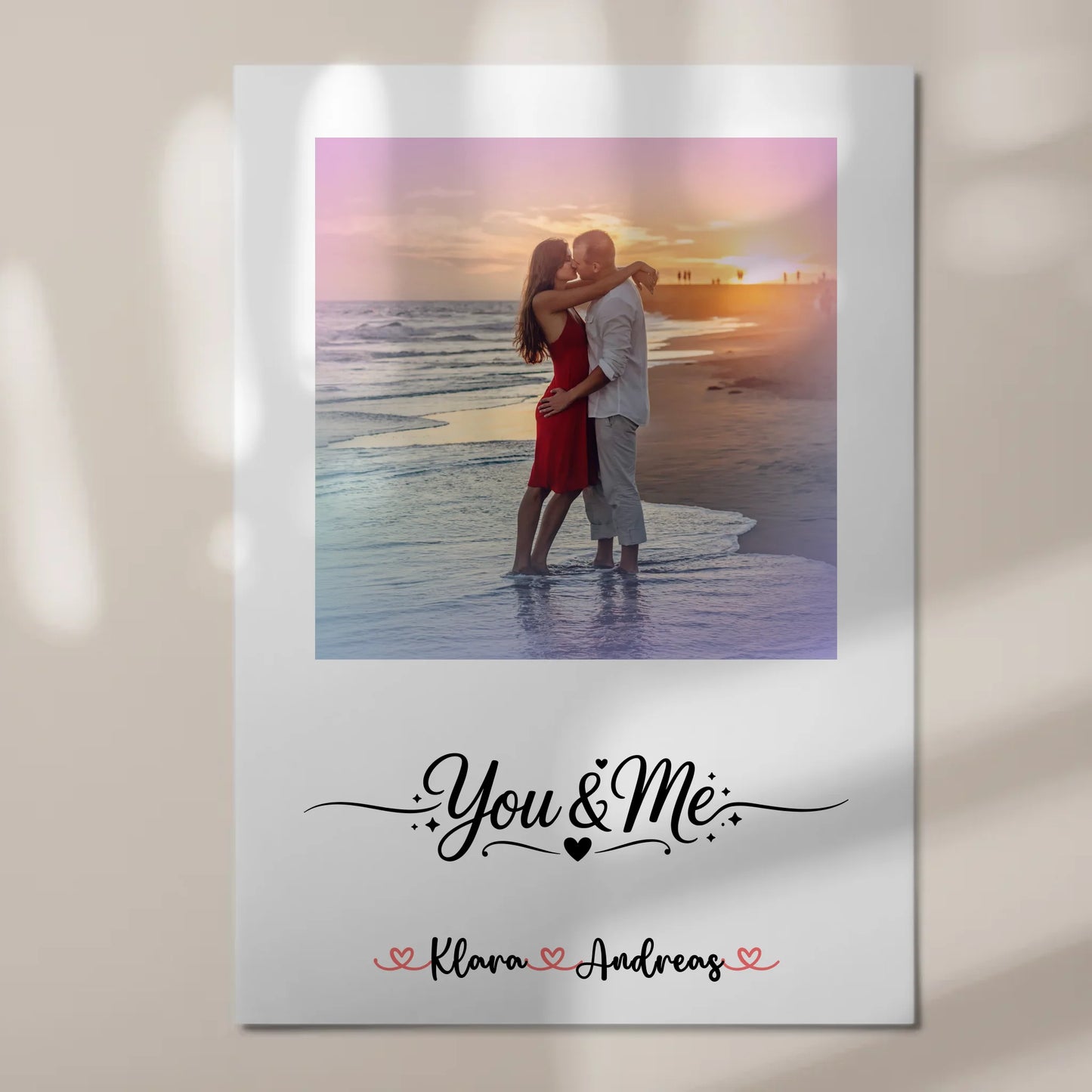 Fotoboard Poster Magnetisch Home Paare mit Namen Foto & Spruch