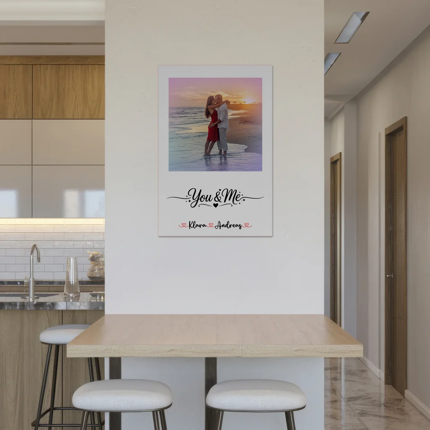 Fotoboard Poster Magnetisch Home Paare mit Namen Foto & Spruch