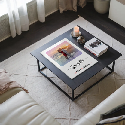 Fotoboard Poster Magnetisch Home Paare mit Namen Foto & Spruch