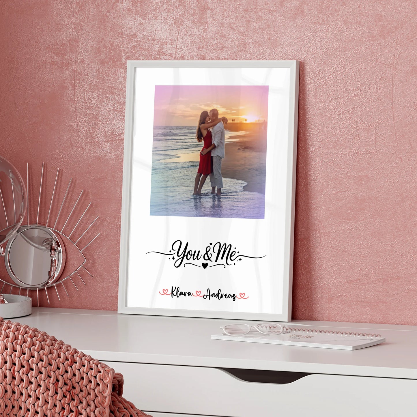 Liebes Poster für Paare - Personalisiert mit Foto, Namen & Spruch