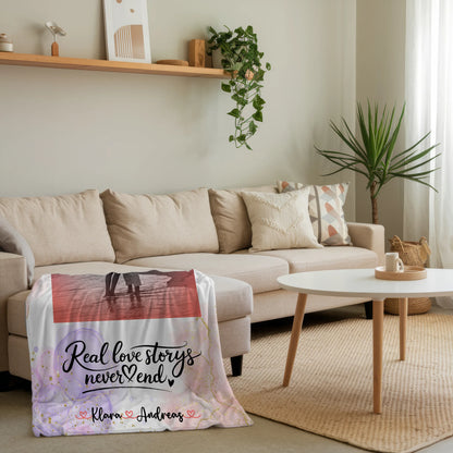 Personalisierte Kuscheldecke Mit Namen - Real Love Stories