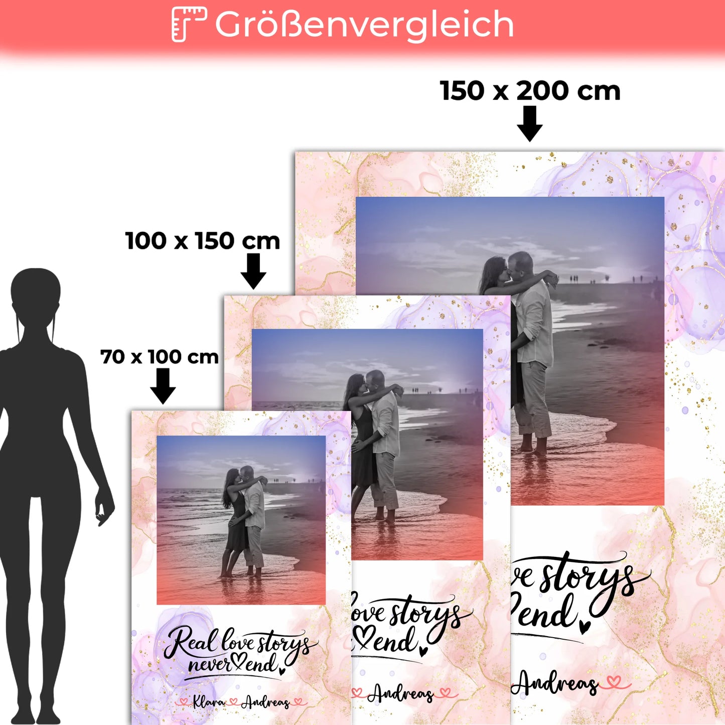 Personalisierte Kuscheldecke Mit Namen - Real Love Stories