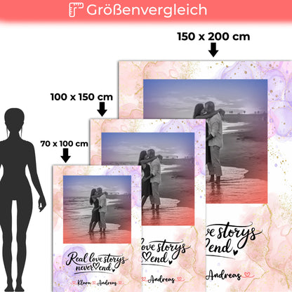 Personalisierte Kuscheldecke Mit Namen - Real Love Stories