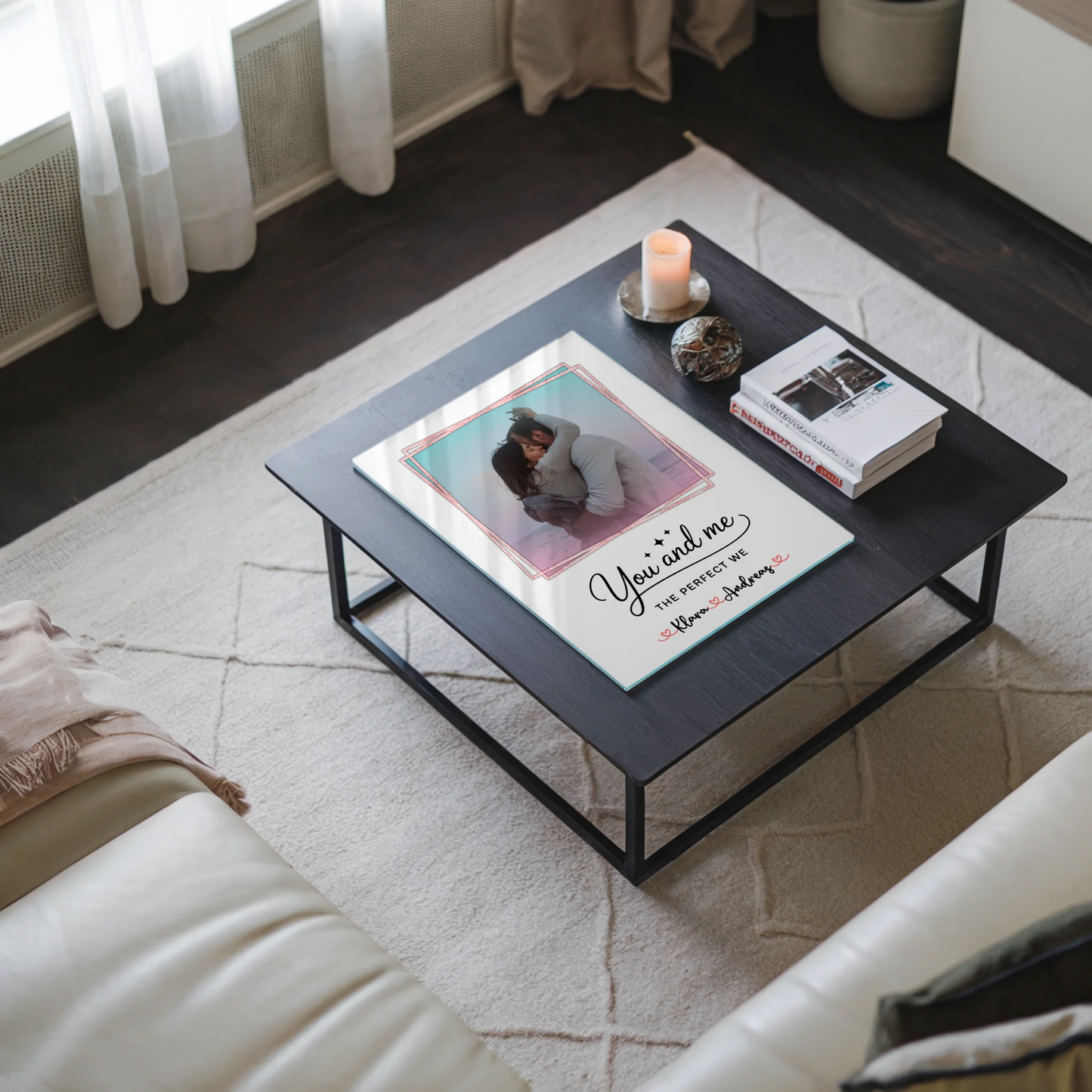 Foto Acrylglas You and me The perfect we personalisierbar mit Foto, Namen & Wunschtext