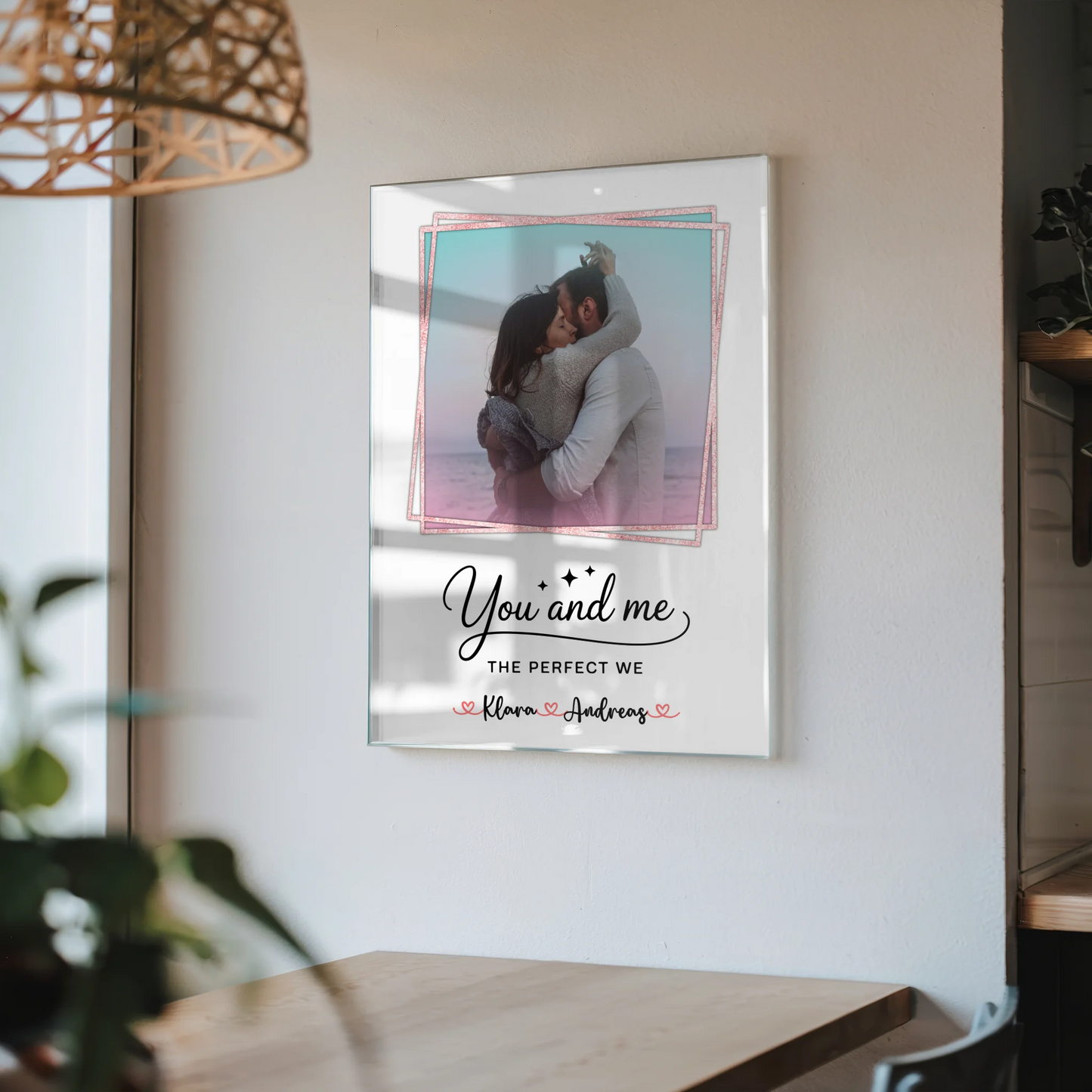 Foto Acrylglas You and me The perfect we personalisierbar mit Foto, Namen & Wunschtext