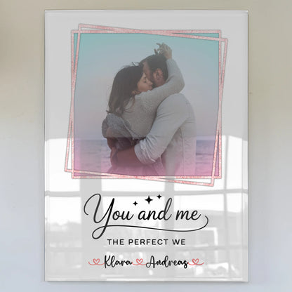 Foto Acrylglas You and me The perfect we personalisierbar mit Foto, Namen & Wunschtext