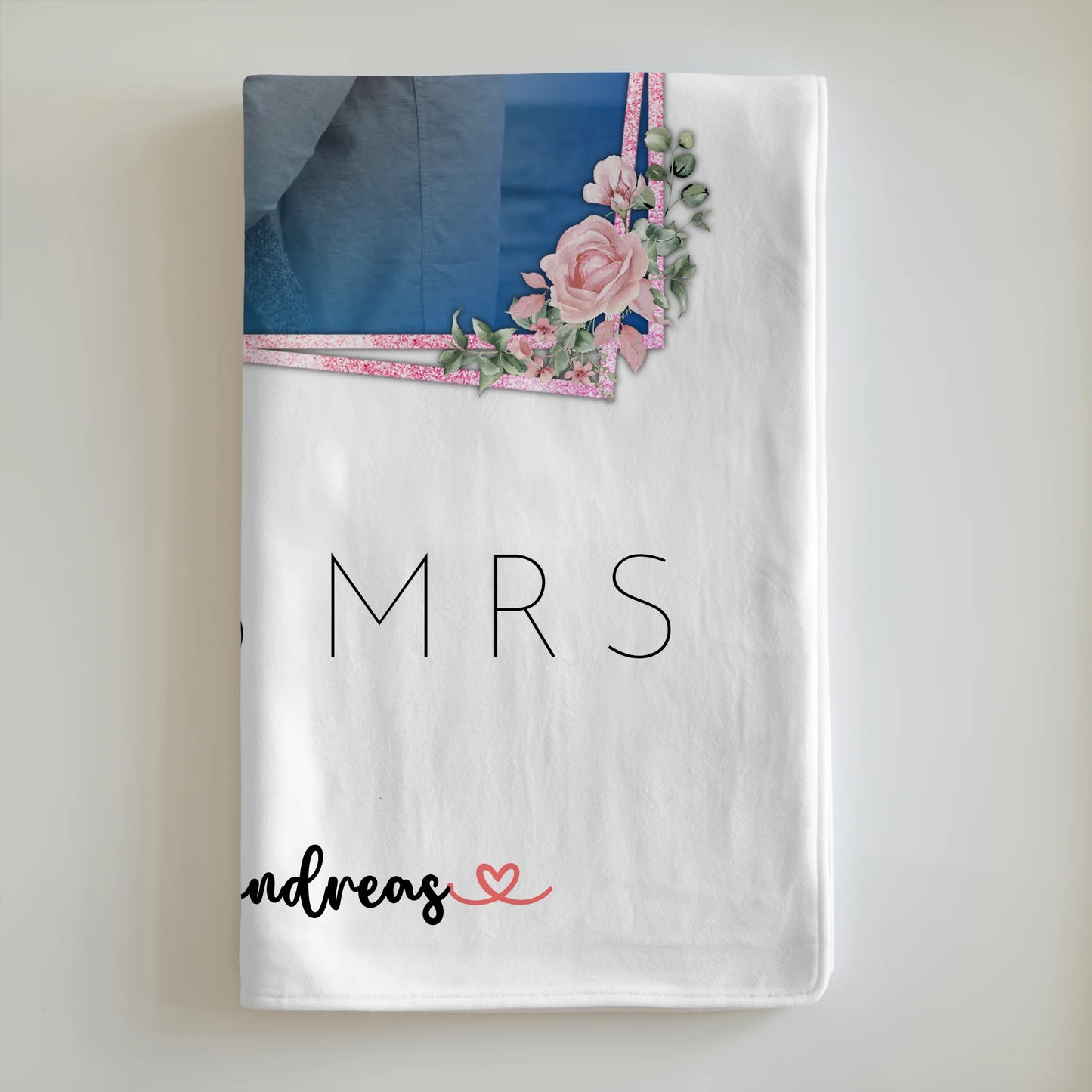 Kuscheldecke Mit Namen Und Motiv Mr & Mrs Paare 9 Foto & Namen, 1 Wunschtext