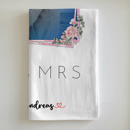 Kuscheldecke Mit Namen Und Motiv Mr & Mrs Paare 9 Foto & Namen, 1 Wunschtext