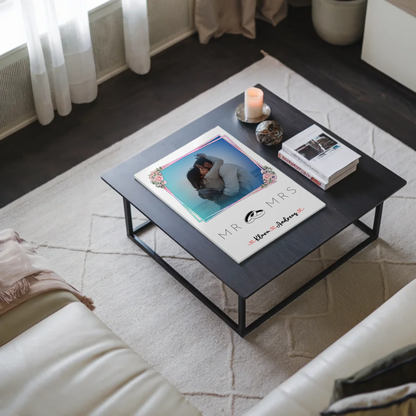 Fotoboard Mr & Mrs Paare 9 Foto & Namen personalisiert mit 1 Foto & Wunschtext