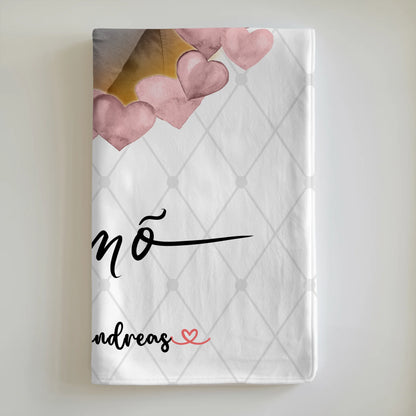 Personalisierte Decke Mit Namen Foto & Namen Paare Black & White t amo