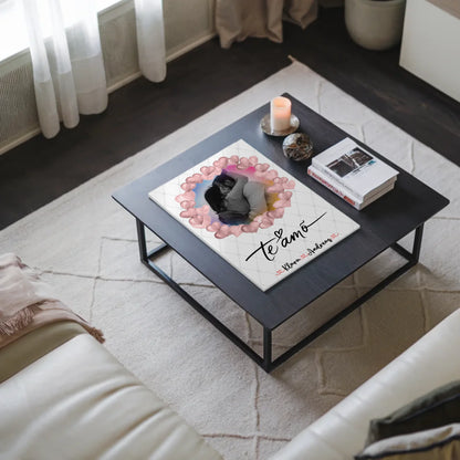 Magnetisches Fotoboard Wandbild Paare Foto & Namen 1 Foto Spruch t amo