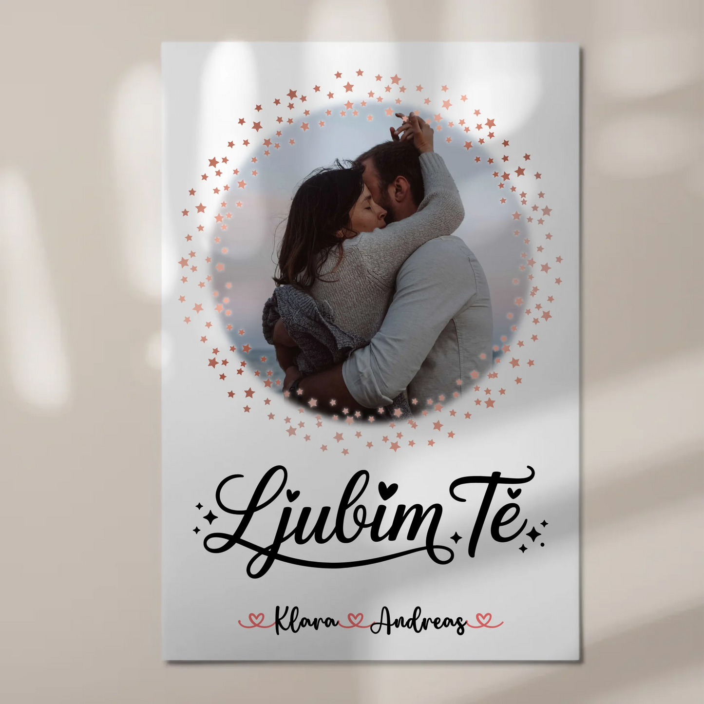 Magnetposter Fotoboard für Paare Ljubim te Mit Foto Namen & Eigener Spruch personalisiert