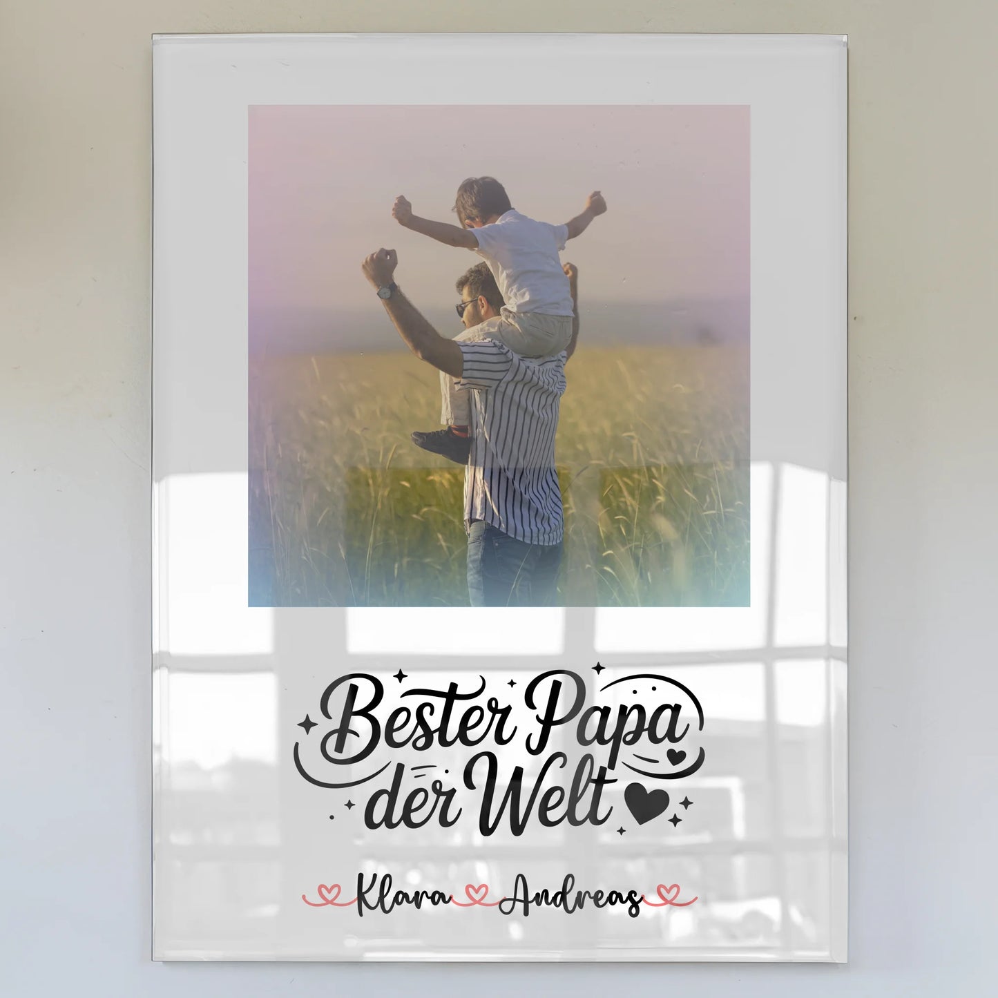 Acrylglas Fotocollage Großes Bild Aus Vielen Kleinen Papa Mit Foto