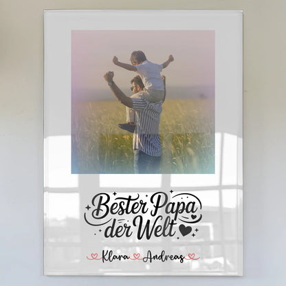 Acrylglas Fotocollage Großes Bild Aus Vielen Kleinen Papa Mit Foto