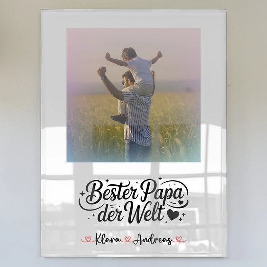 Acrylglas Fotocollage Großes Bild Aus Vielen Kleinen Papa Mit Foto