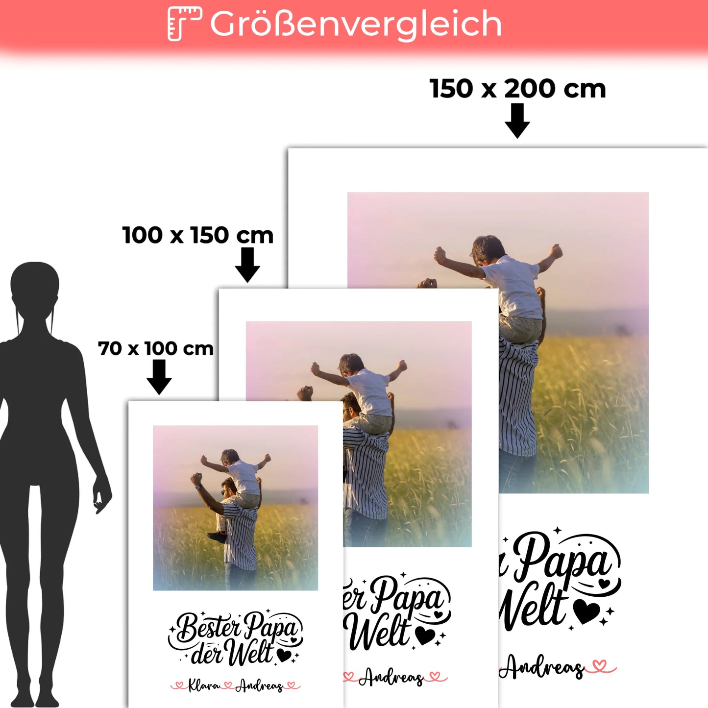 Personalisierte Kuscheldecke Mit Namen Papa Mit Foto & Wunschtext