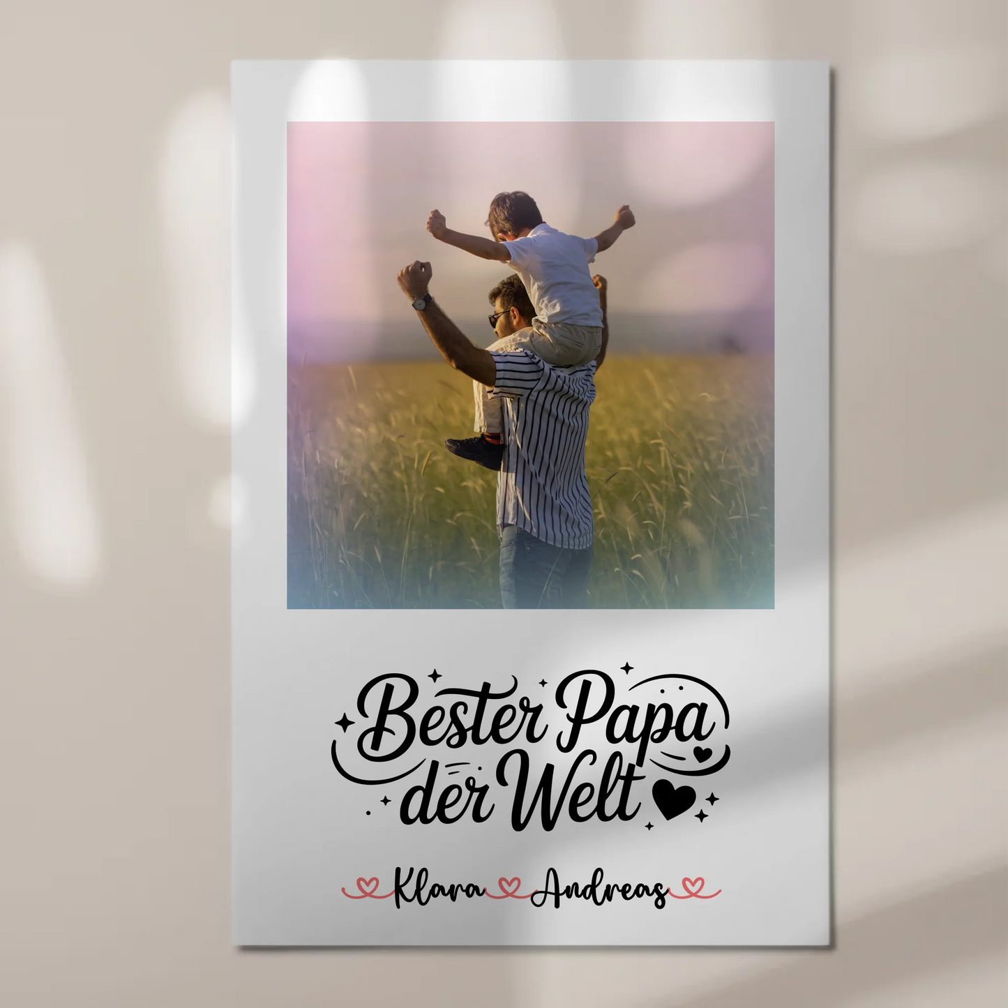 Poster Magnetisch Bester Papa Der Welt Mit Foto Namen & Wunschtext