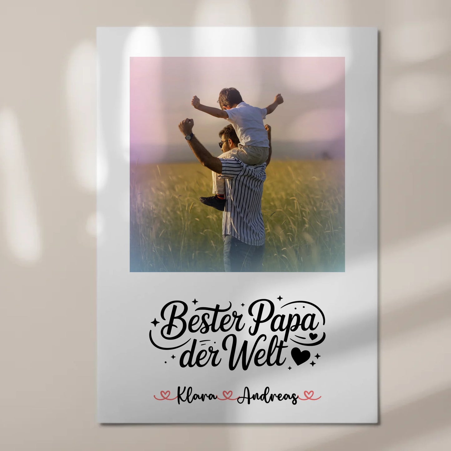 Poster Magnetisch Bester Papa Der Welt Mit Foto Namen & Wunschtext