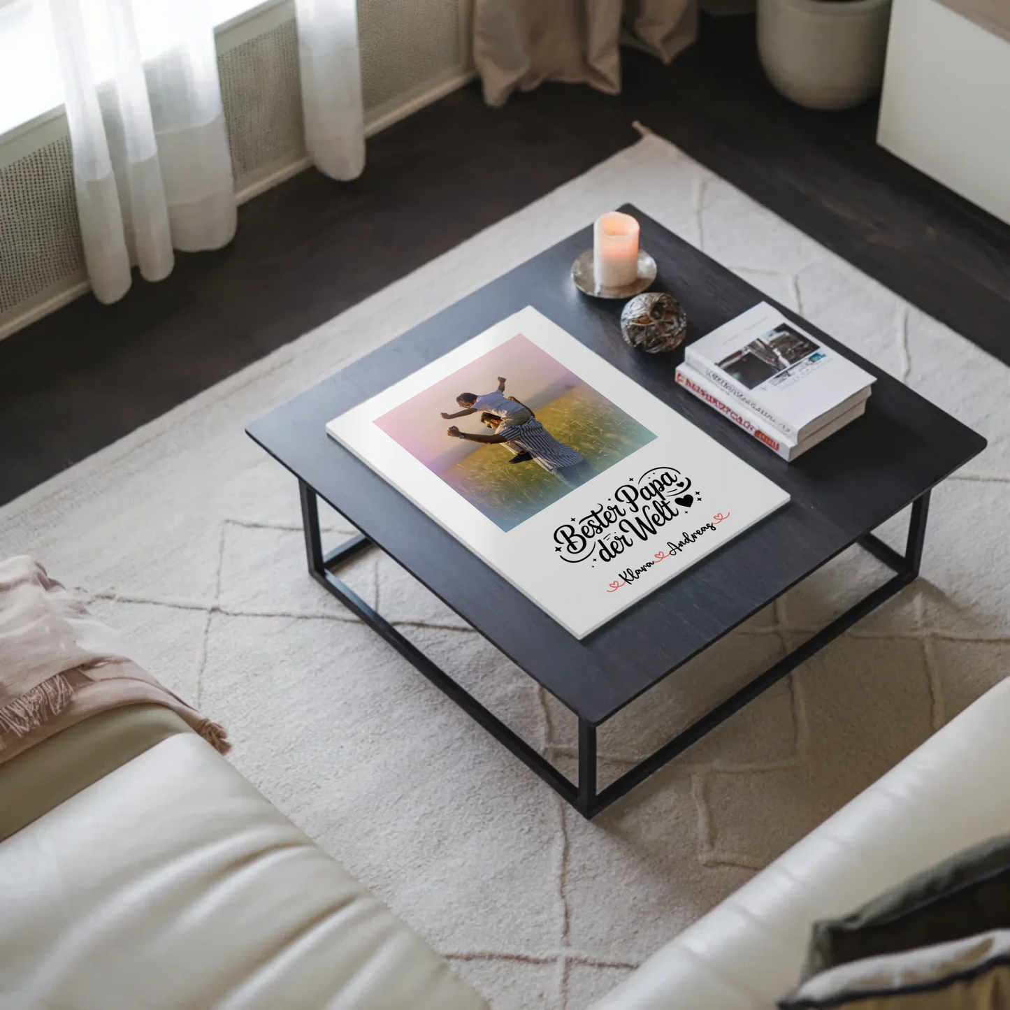 Poster Magnetisch Bester Papa Der Welt Mit Foto Namen & Wunschtext