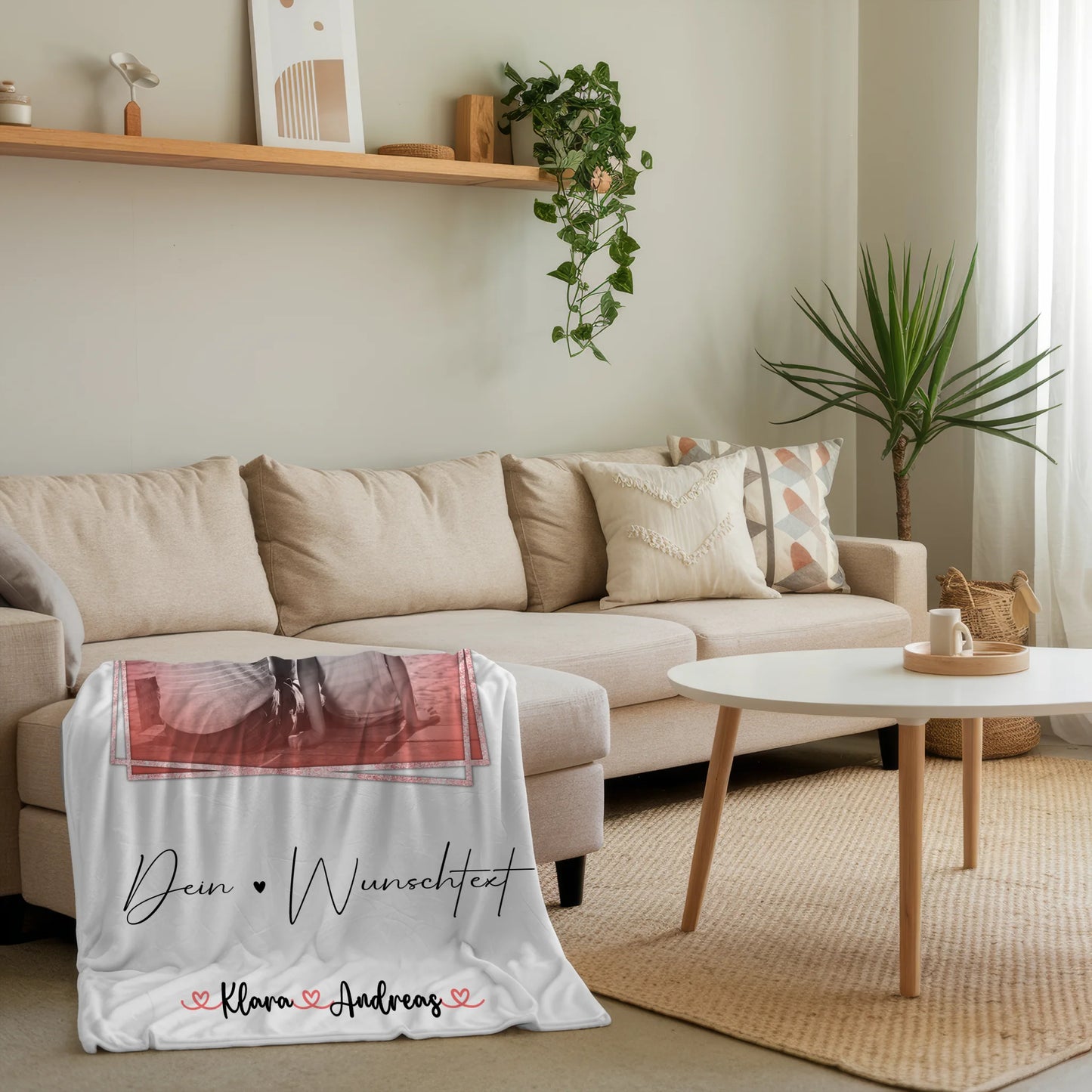 Personalisierte Decke Mann mit Foto, Namen & Wunschtext Papa