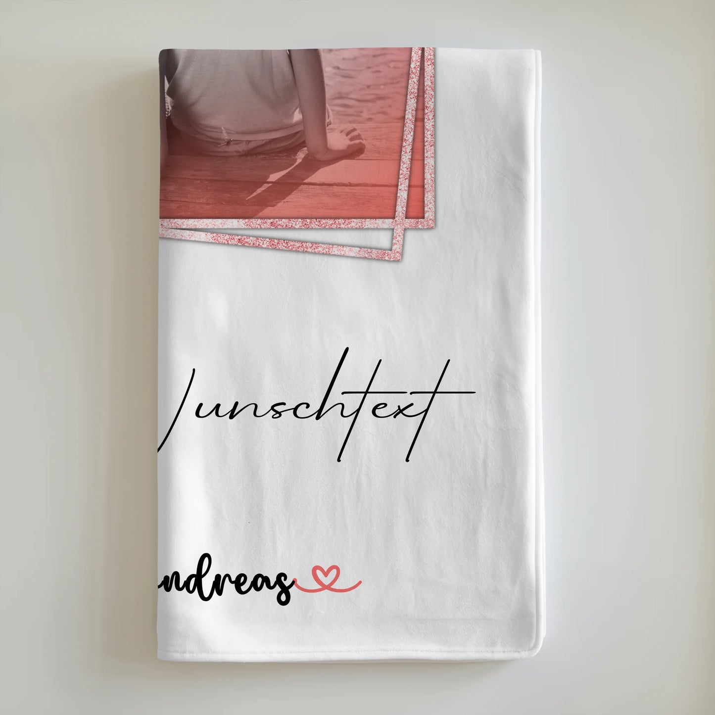 Personalisierte Decke Mann mit Foto, Namen & Wunschtext Papa