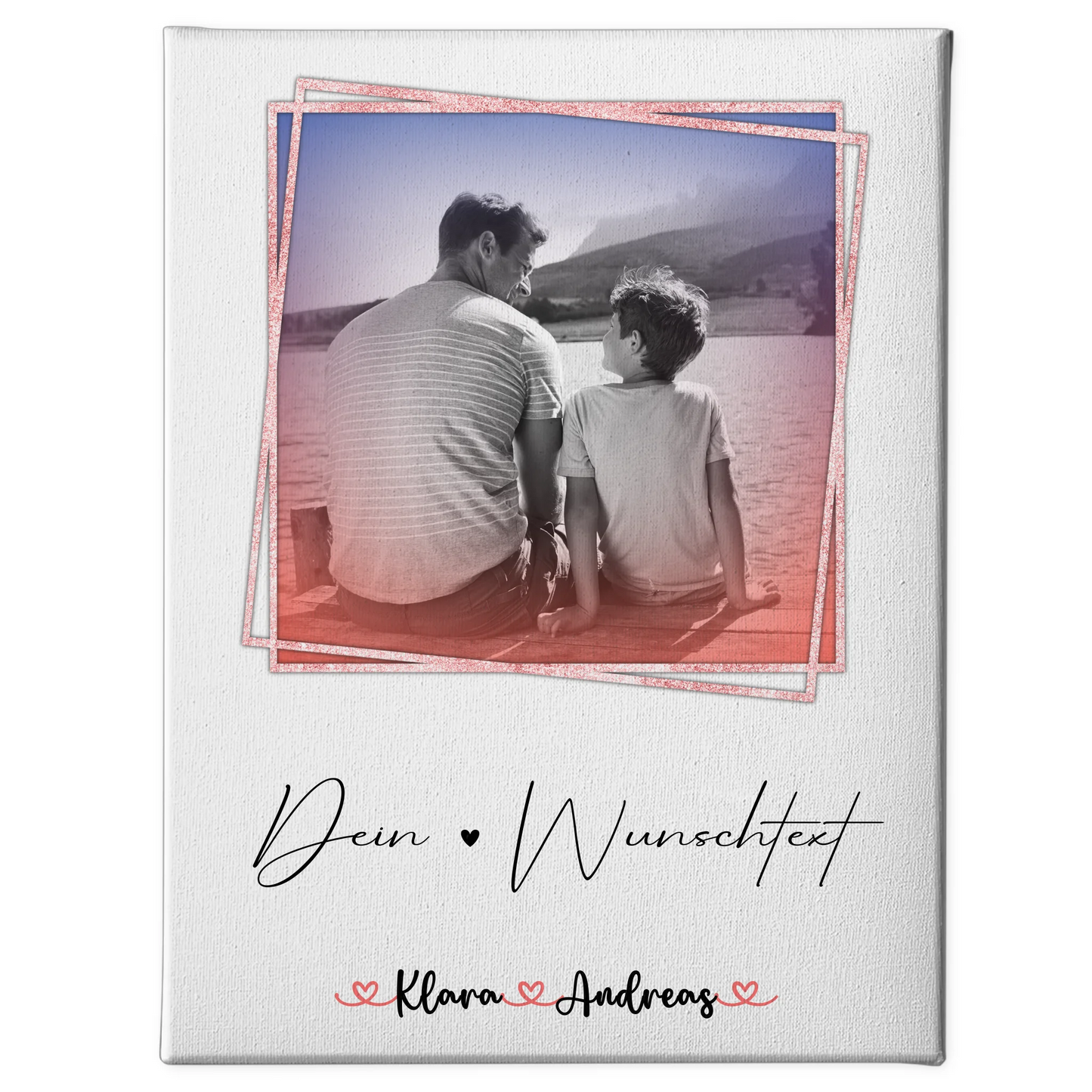 Fotocollage Großes Bild Aus Vielen Kleinen Leinwand mit Namen & Foto