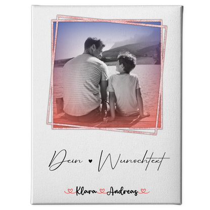 Fotocollage Großes Bild Aus Vielen Kleinen Leinwand mit Namen & Foto