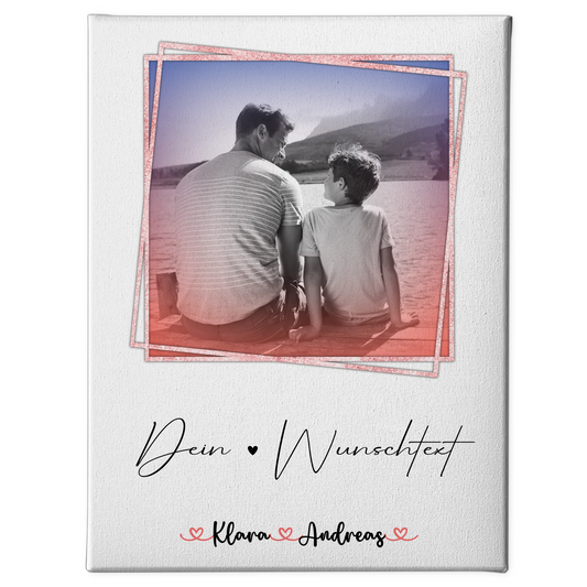 Fotocollage Großes Bild Aus Vielen Kleinen Leinwand mit Namen & Foto