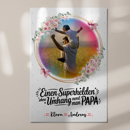 Fotoboard Magnet Poster personalisiert Mit Foto & Namen Eigener Spruch Bruder ist mein Held