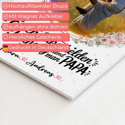 Fotoboard Magnet Poster personalisiert Mit Foto & Namen Eigener Spruch Bruder ist mein Held