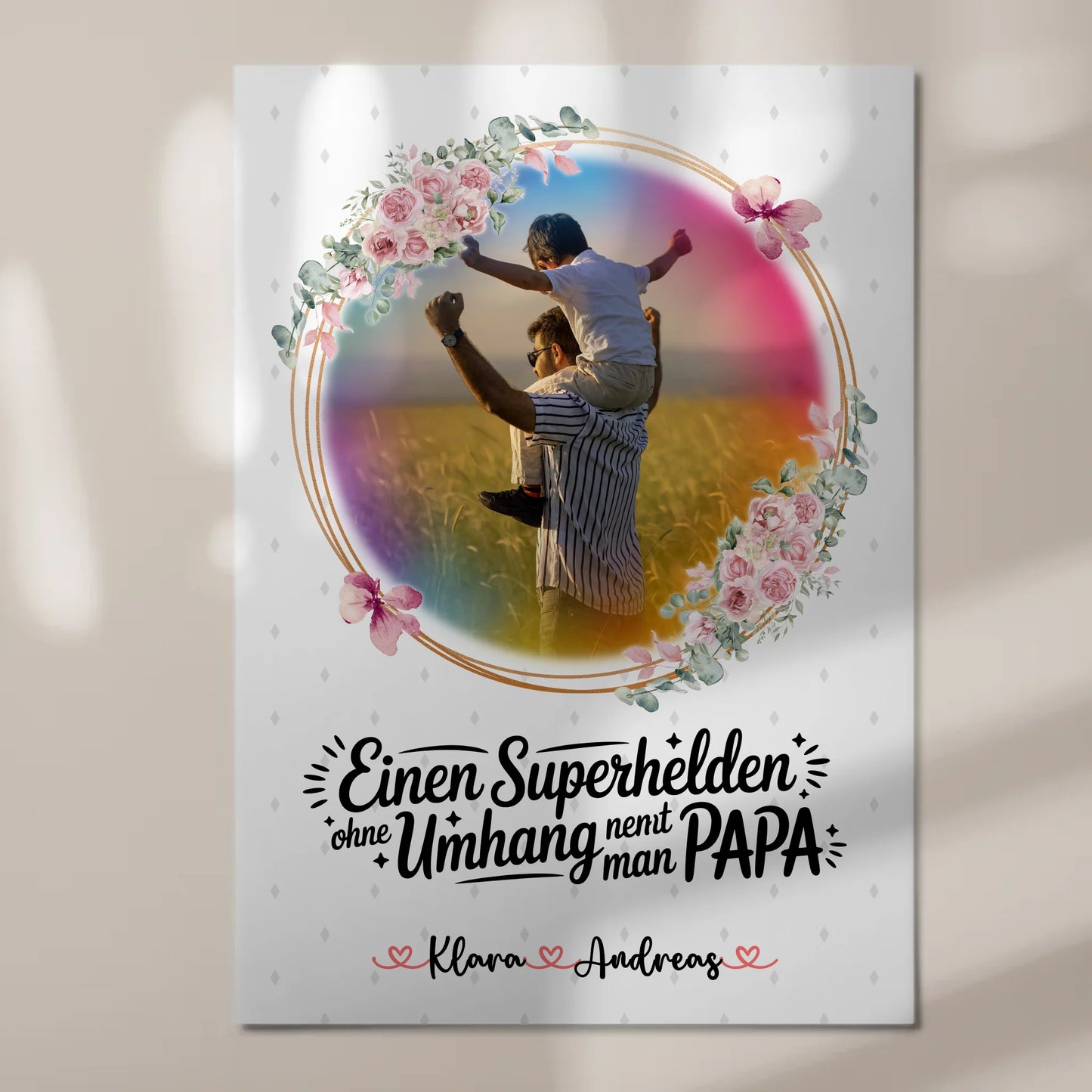 Fotoboard Magnet Poster personalisiert Mit Foto & Namen Eigener Spruch Bruder ist mein Held