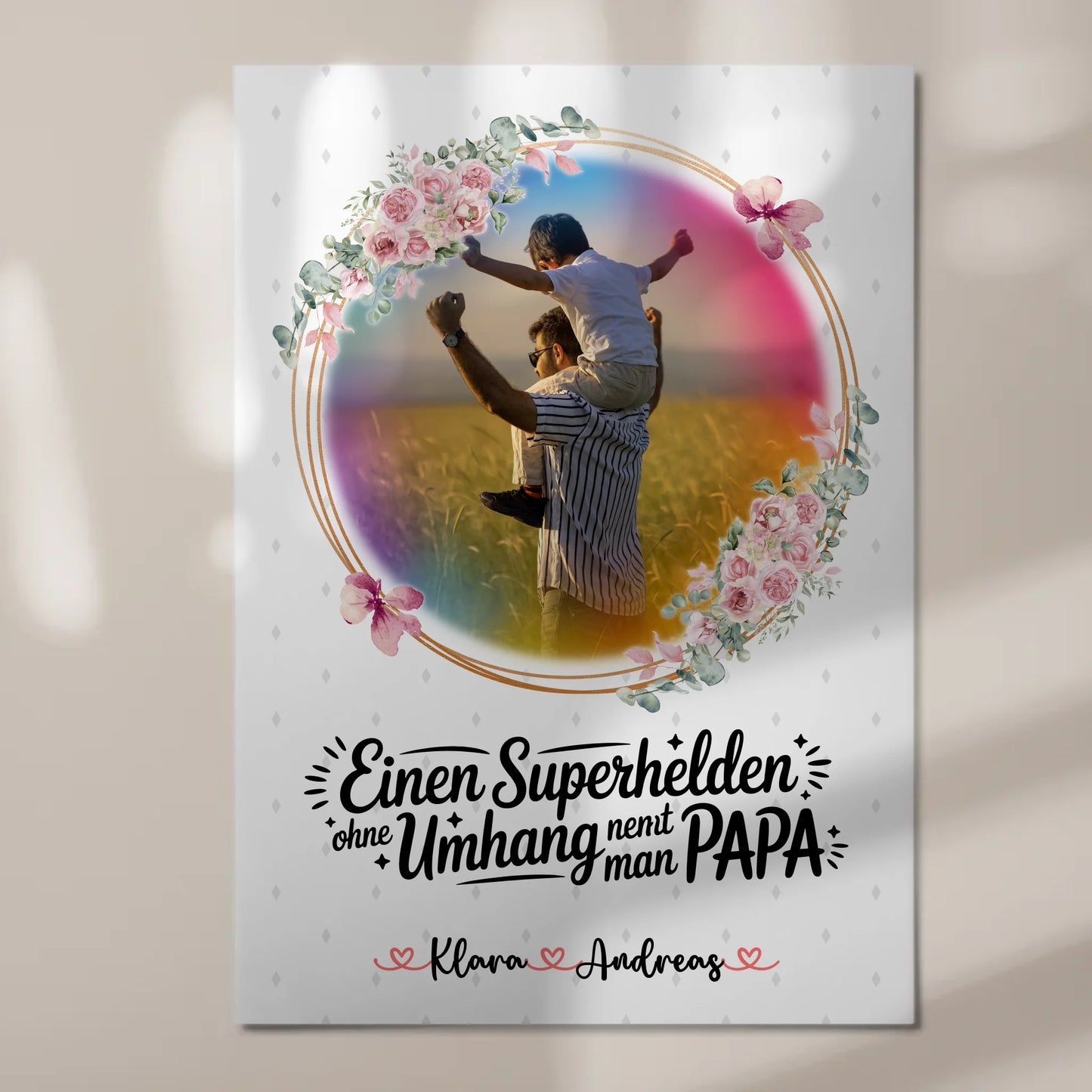 Fotoboard Magnet Poster personalisiert Mit Foto & Namen Eigener Spruch Bruder ist mein Held