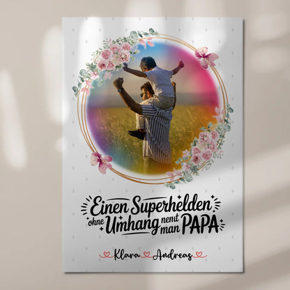 Fotoboard Magnet Poster personalisiert Mit Foto & Namen Eigener Spruch Bruder ist mein Held